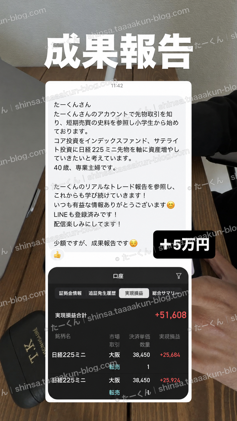 長期投資と先物取引を組み合わせたいの報告画像