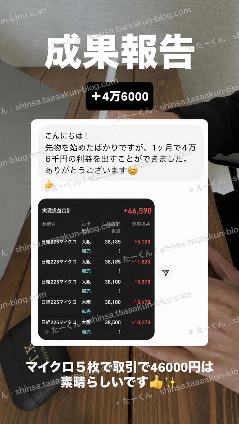 先物取引を始めて1か月の報告の報告画像