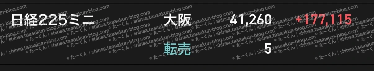 先物取引の実績報告の画像