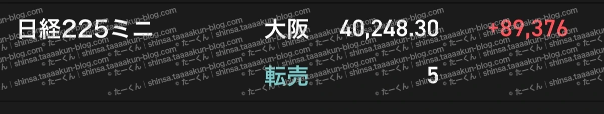 先物取引の実績報告の画像